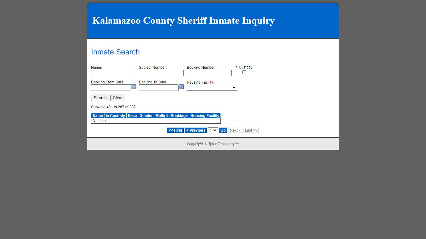 Inmate Search - Kalamazoo County County Consolidated Dispatch